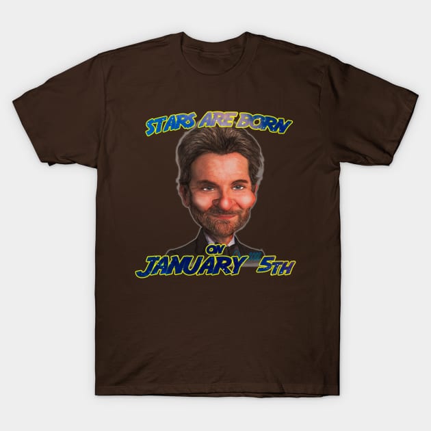 Stars Are Born On January 5th T-Shirt by Henry Drae